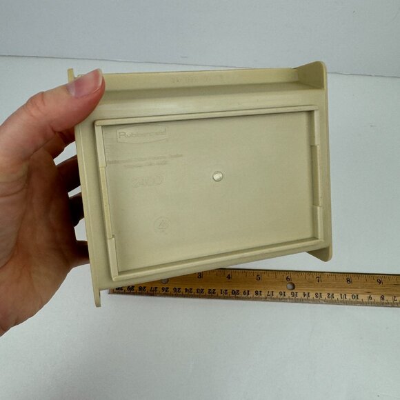 Vtg Rubbermaid Plastic Recipe Password Organize Container Hinge Lid Cream Yellow - Picture 9 of 9